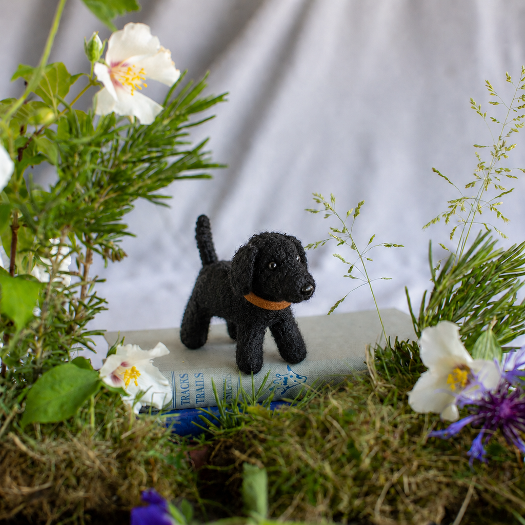 Felt Black Labrador Dog