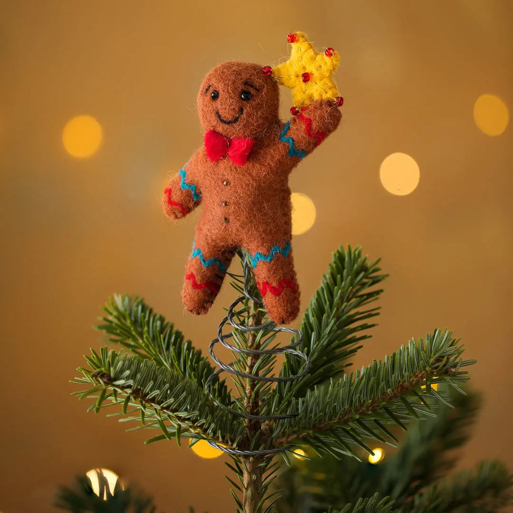 Festive Gingerbread Tree Topper