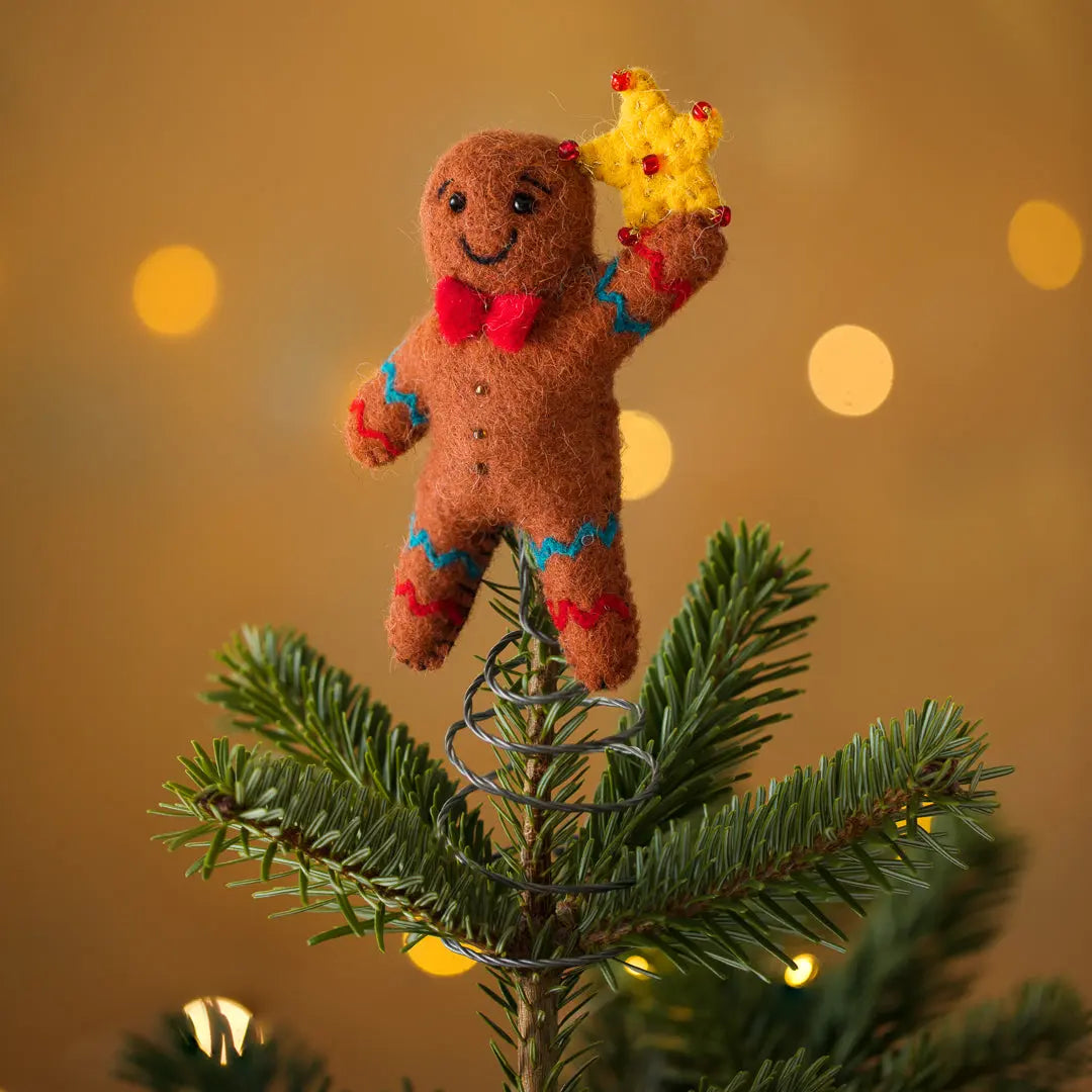 Festive Gingerbread Tree Topper
