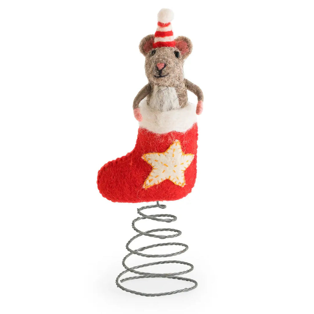 Mouse Stocking Tree Topper