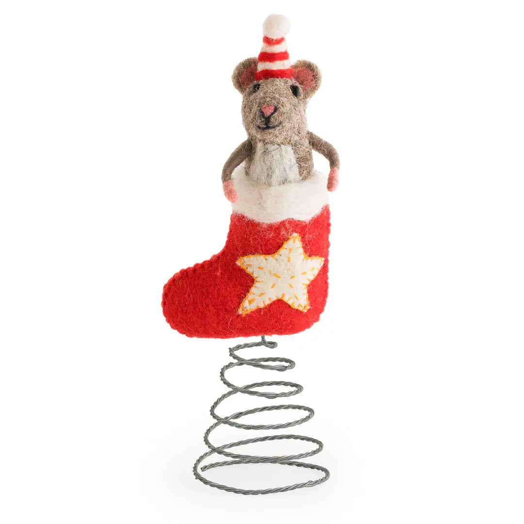 Mouse Stocking Tree Topper