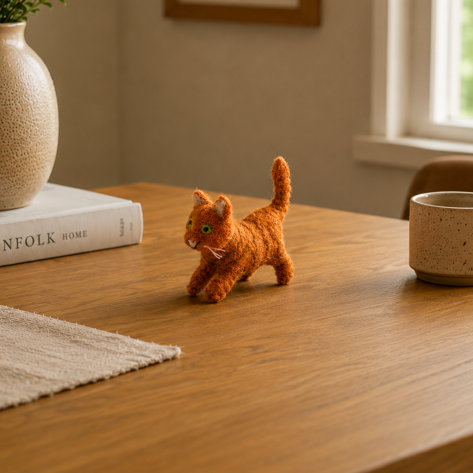 Felt Ginger Cat